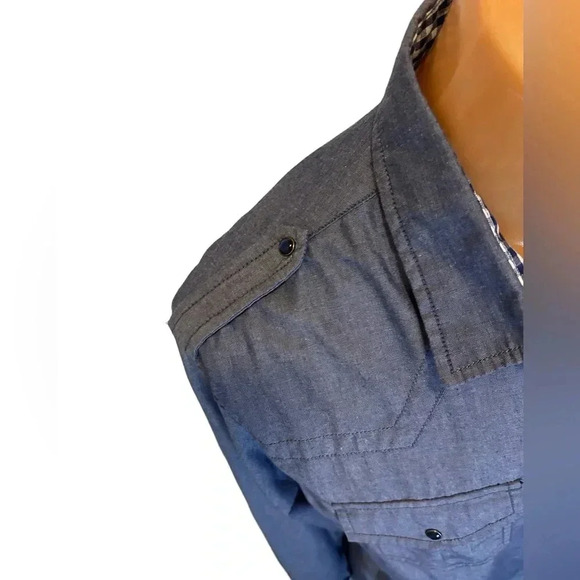 Twice Men’s Western Shirt Long Sleeve Pearl Snaps Roll Tab Sleeve - Picture 7 of 14